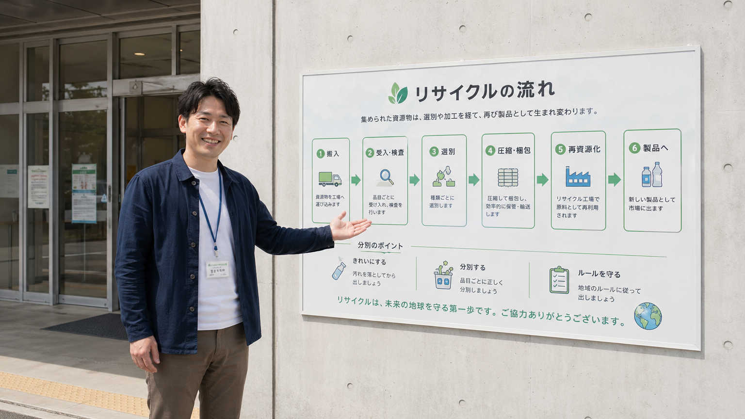 産業廃棄物でよく使われるリサイクルの流れ